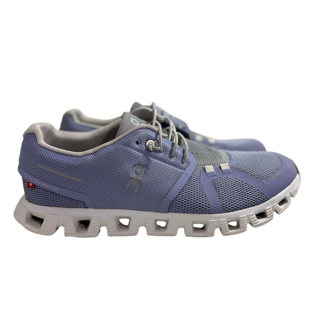 On Cloud 5 Women’s Size 9 Nimbus Alloy Purple Blue White Running Shoes Sneakers - Picture 2 of 9